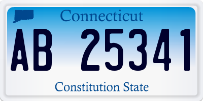 CT license plate AB25341