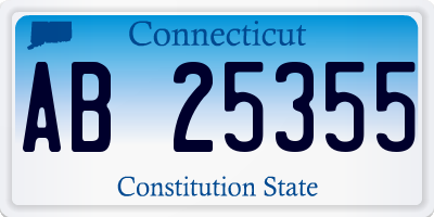 CT license plate AB25355