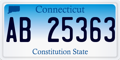 CT license plate AB25363