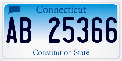 CT license plate AB25366