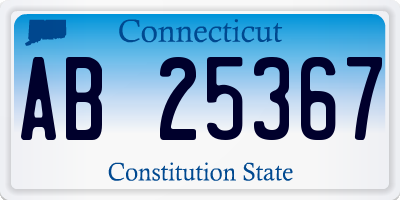 CT license plate AB25367