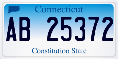 CT license plate AB25372