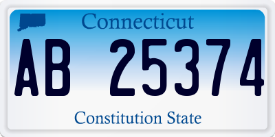 CT license plate AB25374