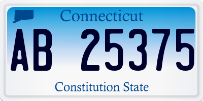 CT license plate AB25375