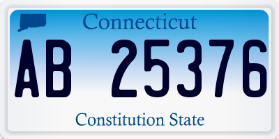 CT license plate AB25376