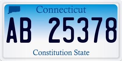 CT license plate AB25378