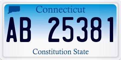 CT license plate AB25381