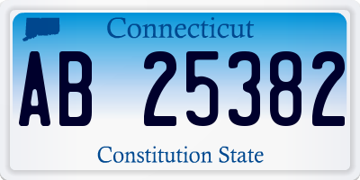 CT license plate AB25382