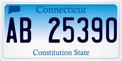 CT license plate AB25390