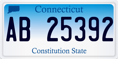 CT license plate AB25392
