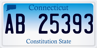 CT license plate AB25393