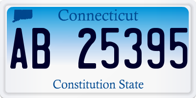 CT license plate AB25395