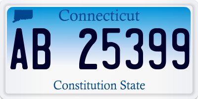 CT license plate AB25399