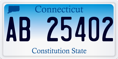 CT license plate AB25402