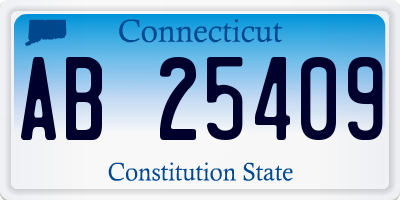 CT license plate AB25409