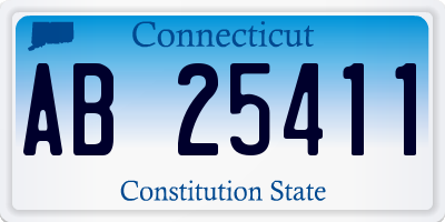 CT license plate AB25411