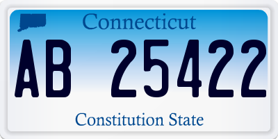 CT license plate AB25422