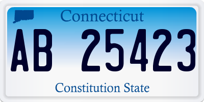 CT license plate AB25423