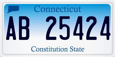 CT license plate AB25424