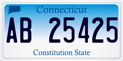 CT license plate AB25425