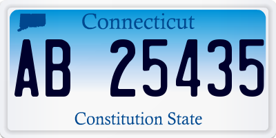 CT license plate AB25435