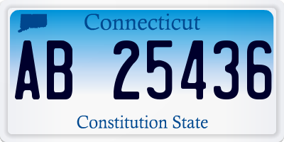 CT license plate AB25436