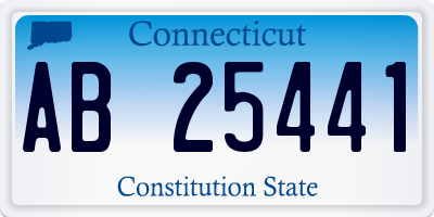CT license plate AB25441
