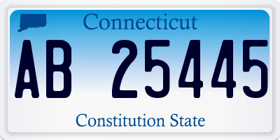 CT license plate AB25445