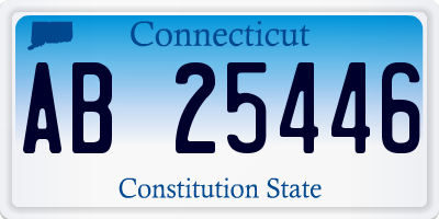 CT license plate AB25446