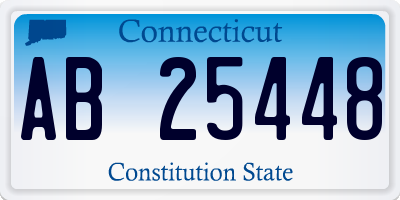 CT license plate AB25448