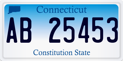 CT license plate AB25453