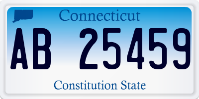 CT license plate AB25459