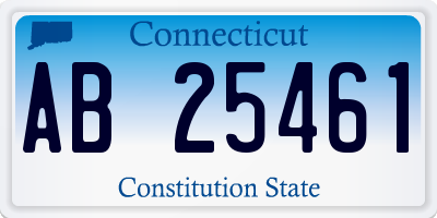 CT license plate AB25461