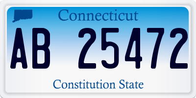 CT license plate AB25472