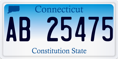 CT license plate AB25475