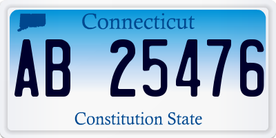 CT license plate AB25476