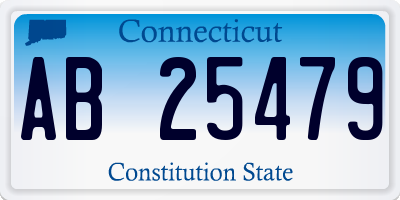 CT license plate AB25479