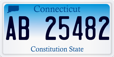 CT license plate AB25482