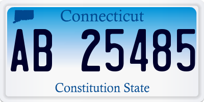 CT license plate AB25485