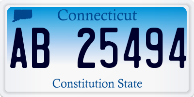 CT license plate AB25494