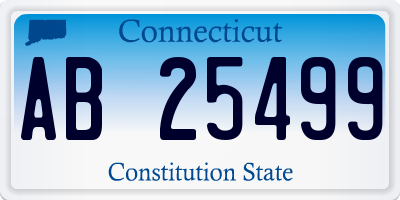 CT license plate AB25499