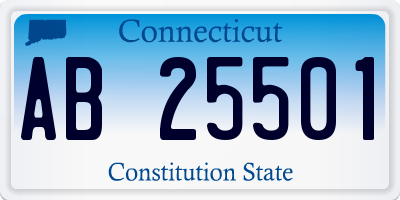 CT license plate AB25501