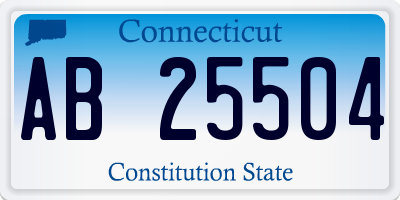 CT license plate AB25504
