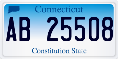 CT license plate AB25508