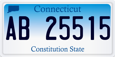 CT license plate AB25515