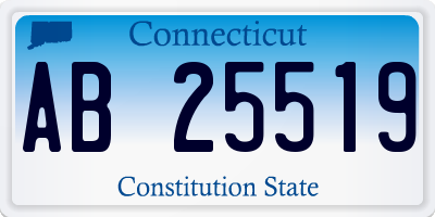 CT license plate AB25519