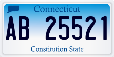 CT license plate AB25521