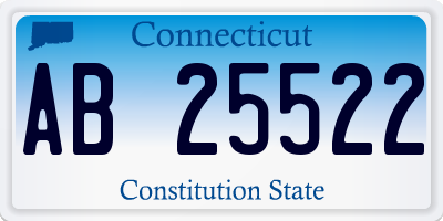 CT license plate AB25522