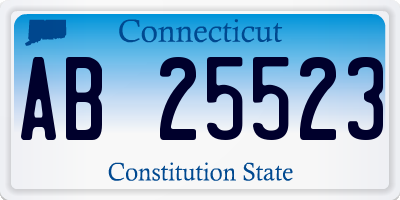 CT license plate AB25523