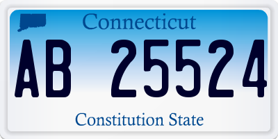 CT license plate AB25524